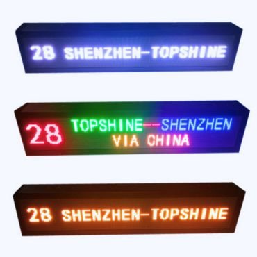 High Contrast bus led sign